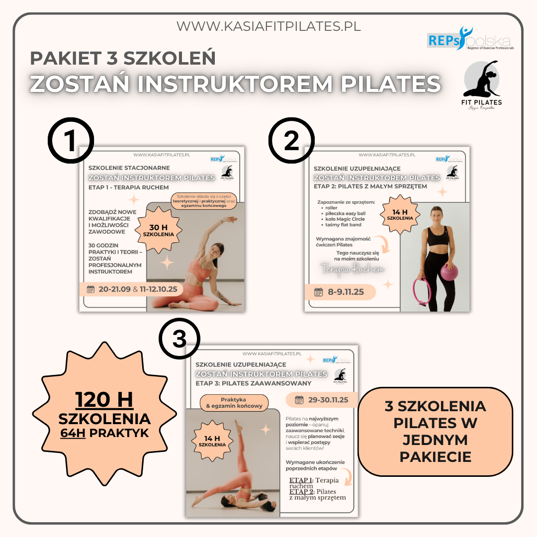 Szkolenie INSTRUKTOR Pilates Matwork (Szkolenie stacjonarne) - jesień 2025
