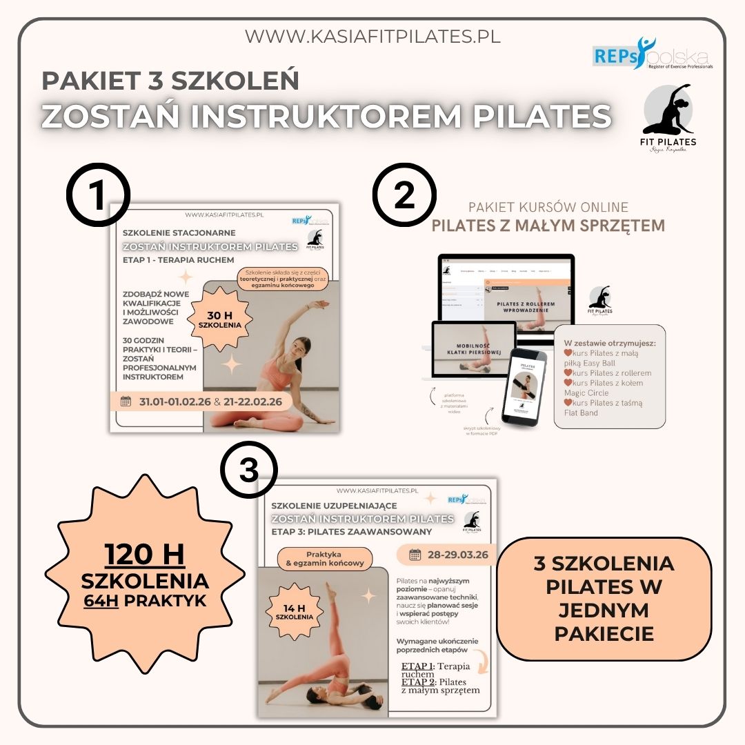 Szkolenie INSTRUKTOR Pilates Matwork - zima 2026 (rezerwacja miejsca)